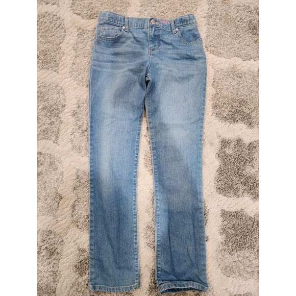 THE CHILDRENS PLACE GIRLS BLUE JEANS SKINNY SIZE 14 Light Wash Adjustable Waist - Picture 1 of 8